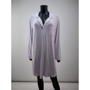 Maison‎ Jules Lavender Sleep Shirt Nightgown Button Front Women XL